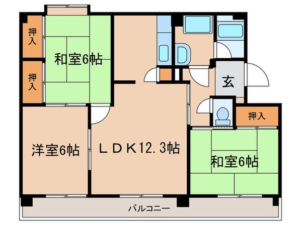 サンパーク柏原の物件間取画像